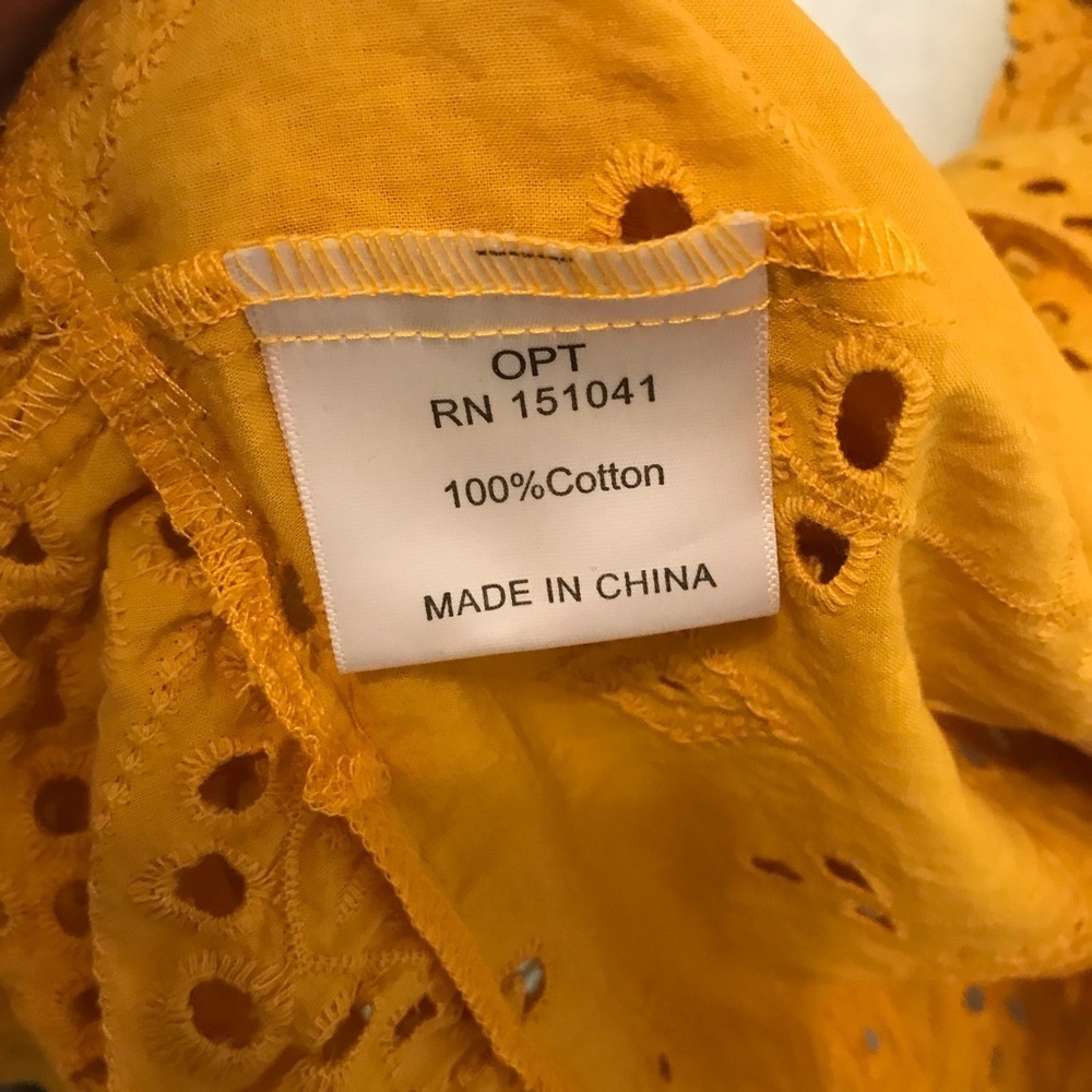 O.P.T Anthropologie Mustard Yellow Midi Dress XS - Picture 9 of 10